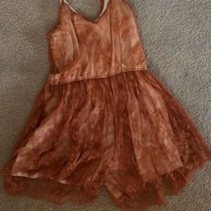 Rust Lace Romper